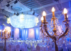 Candelabros para cena de gala