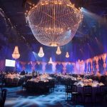 Large chandelier for a Winter Ball event in Londres