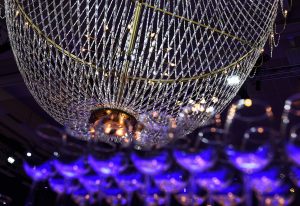 Chandelier at New Years party