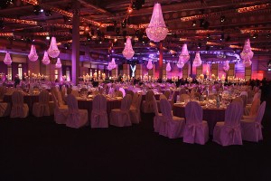 iluminacion evento cena de gala lamparas de lujo