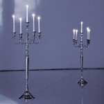 candelabros de plata evento barcelona mango