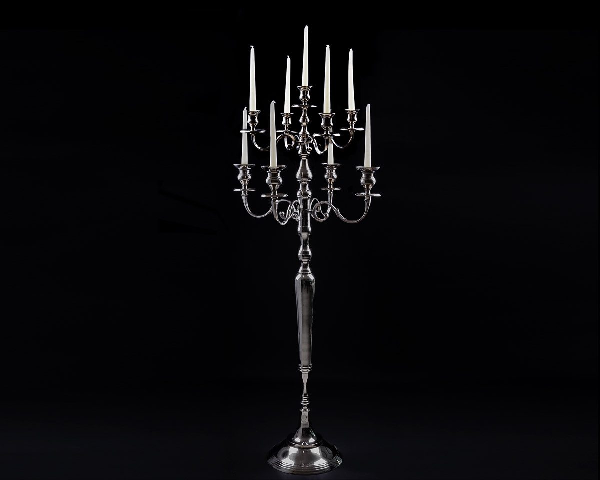 Candelabros de plata grande 9 brazos