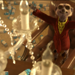 TV commercial with chandeliers