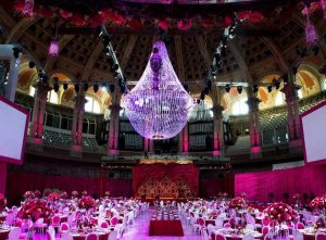 Indian wedding chandelier decoration