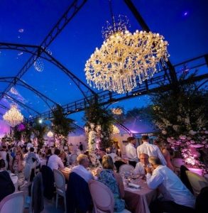Carpa tranparente para una boda